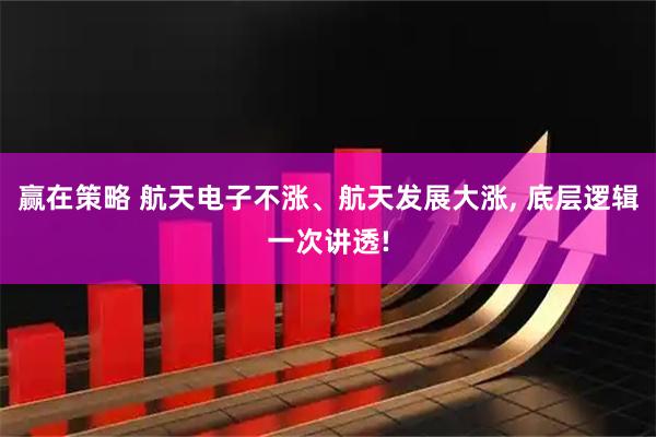 赢在策略 航天电子不涨、航天发展大涨, 底层逻辑一次讲透!