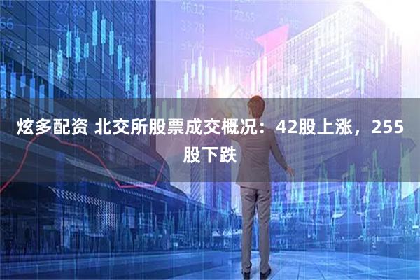 炫多配资 北交所股票成交概况：42股上涨，255股下跌