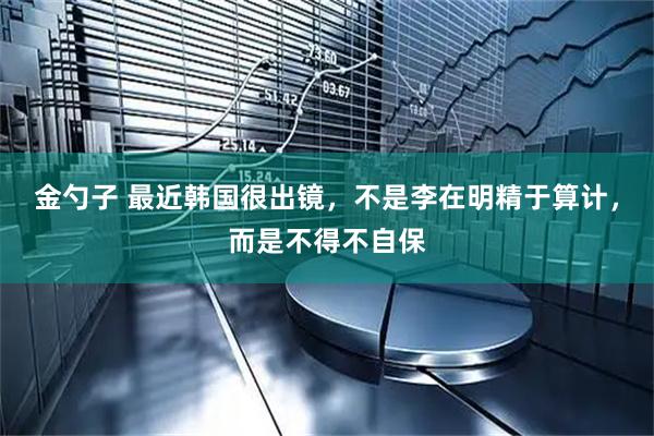 金勺子 最近韩国很出镜，不是李在明精于算计，而是不得不自保